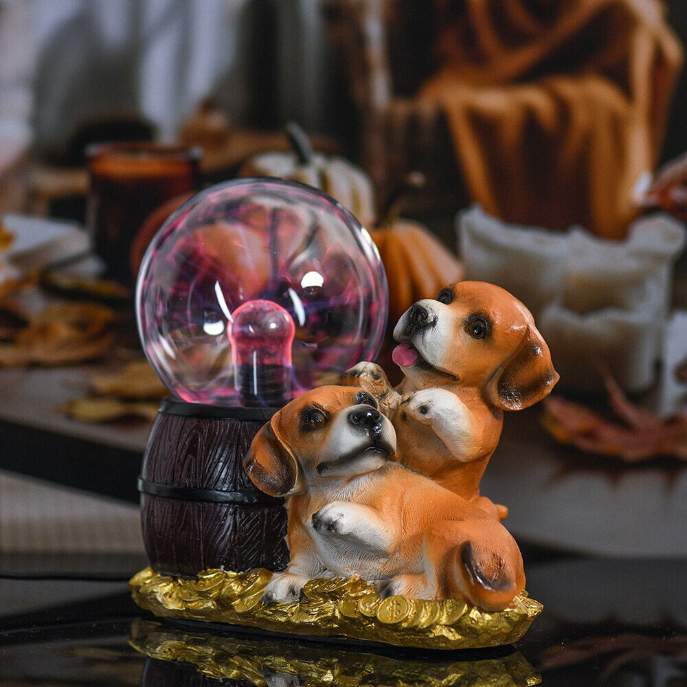 Lampe Veilleuse Chien Plasma - Une lampe veilleuse pour votre chien qui crée des motifs plasma colorés et magiques