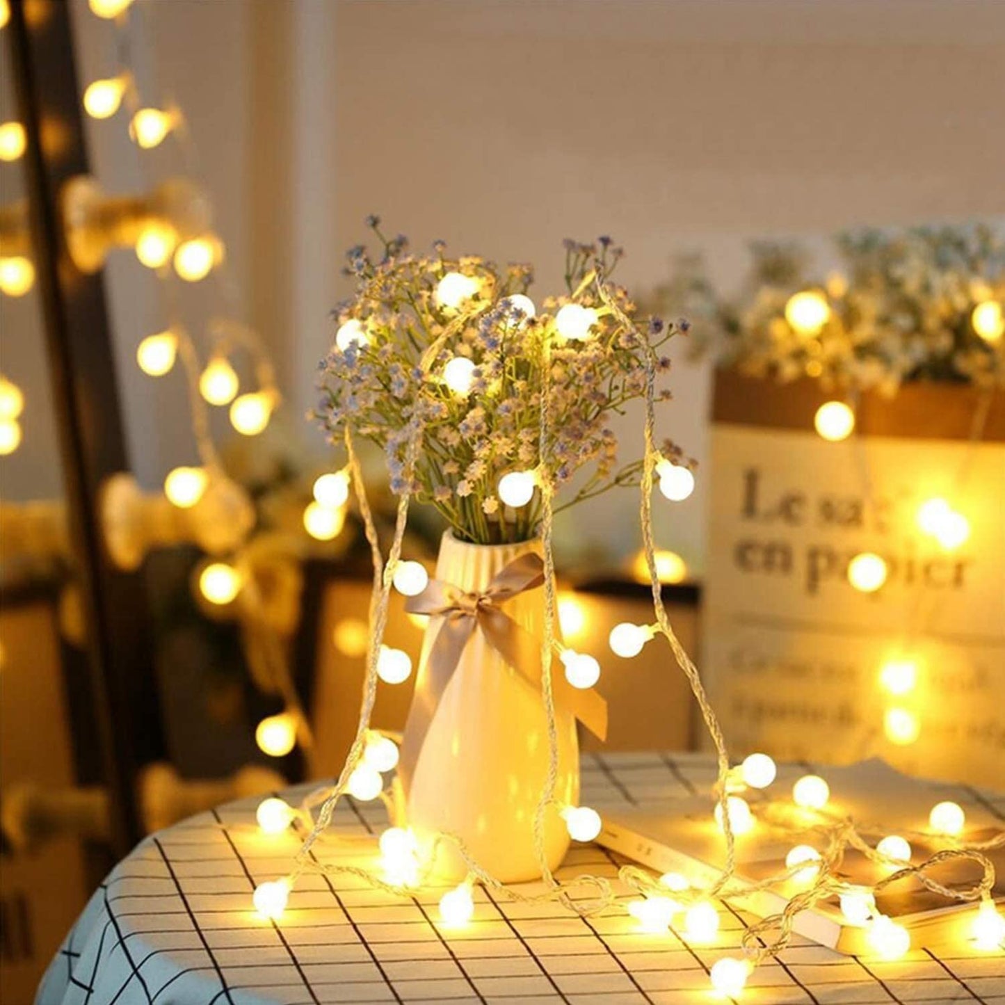 Guirlande LED Veilleuse Intérieur - Idéale pour créer une ambiance chaleureuse et romantique dans votre maison