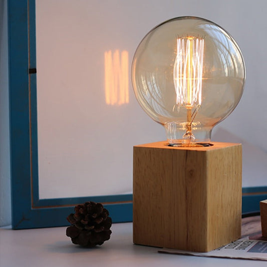 Lampe Bois Industrielle Veilleuse - Une lampe décorative et fonctionnelle pour votre maison