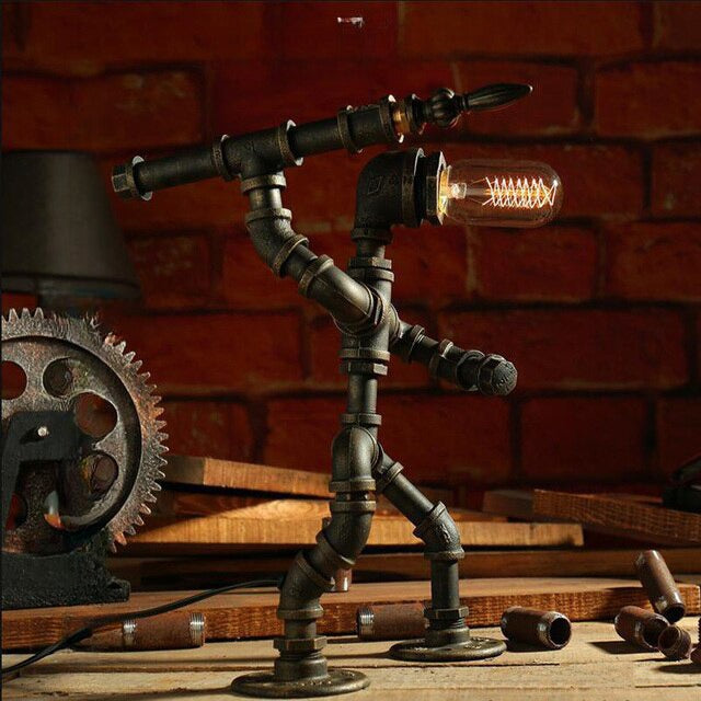 Lampe Robot Veilleuse Industrielle - Une lampe robotique industrielle unique et innovante pour votre décoration intérieure
