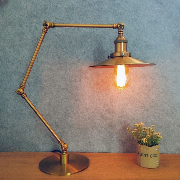 Lampe Bureau Articulée Vintage Veilleuse - Idéale pour un éclairage personnalisé et une ambiance chaleureuse