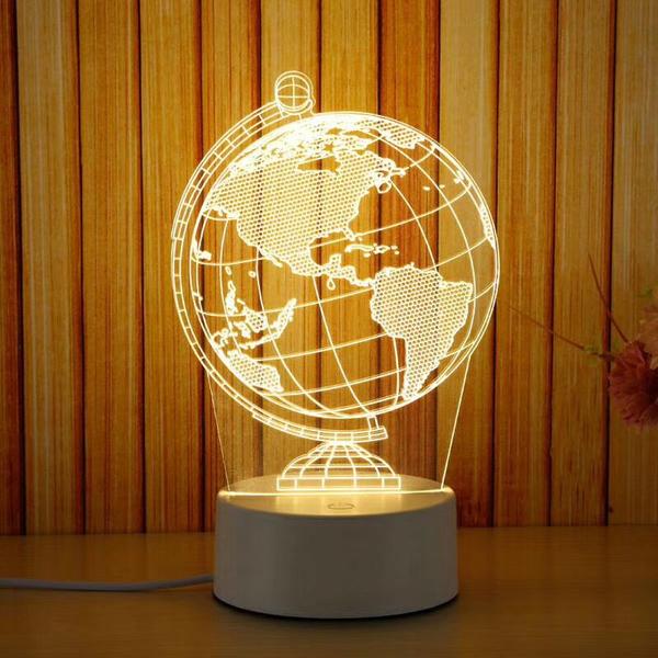 Lampe 3D Globe Terrestre Veilleuse - Une lampe décorative et pratique pour votre maison