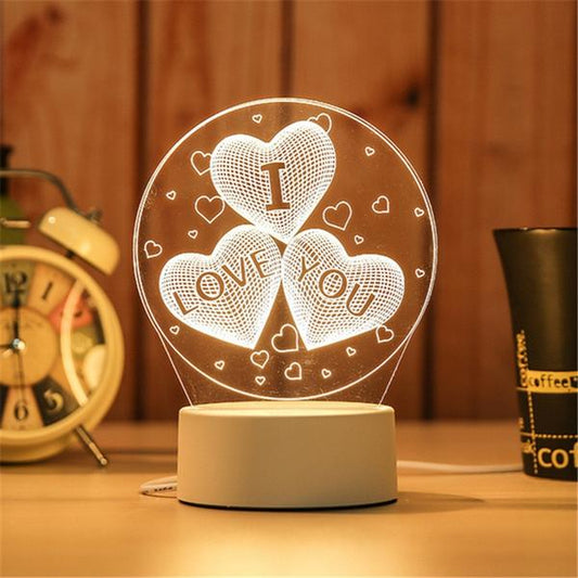 Lampe 3D I Love You Veilleuse - Une veilleuse unique et romantique pour votre chambre