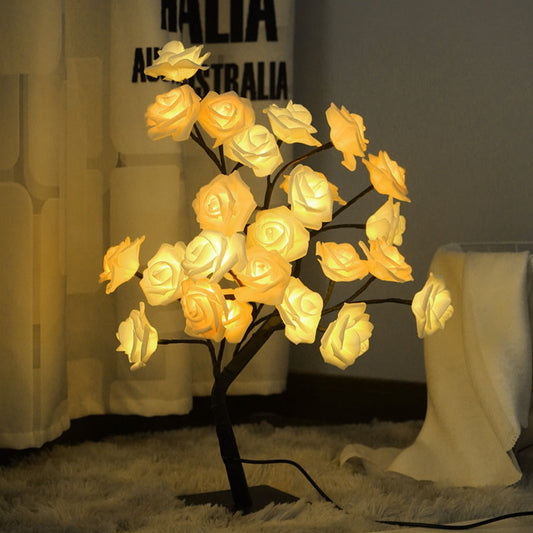 Veilleuse Arbre Fleurs Lumineux - Une veilleuse décorative et colorée pour une ambiance chaleureuse et relaxante