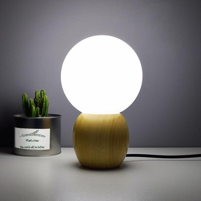 Lampe Chevet Bois avec Ampoule Intégrée