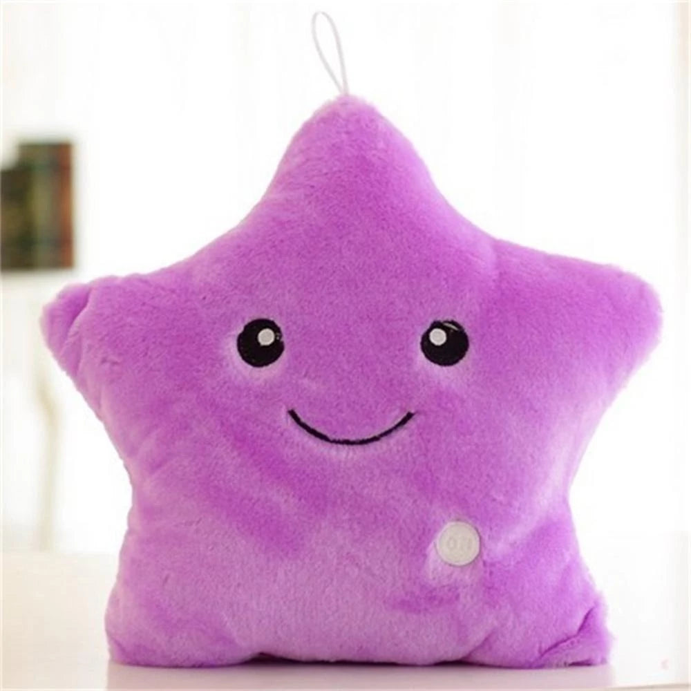 Veilleuse peluche en forme d'étoile violet