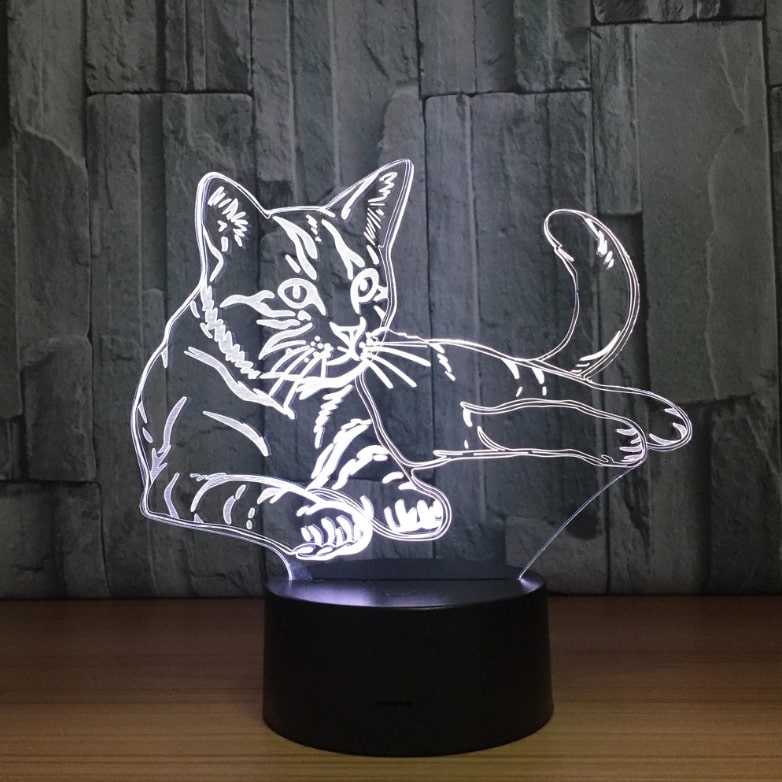 Lampe 3D Chat Veilleuse - Une veilleuse mignonne et unique pour votre chambre