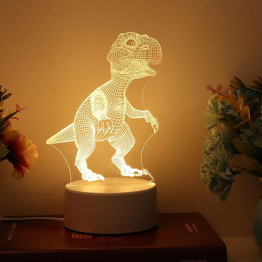 Lampe 3D Dinosaure Veilleuse LED - Une veilleuse LED originale et amusante pour les enfants