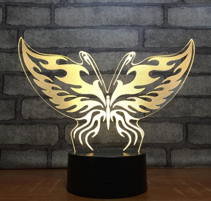 Lampe 3D Papillon Design Veilleuse - Une lampe décorative et fonctionnelle pour votre maison