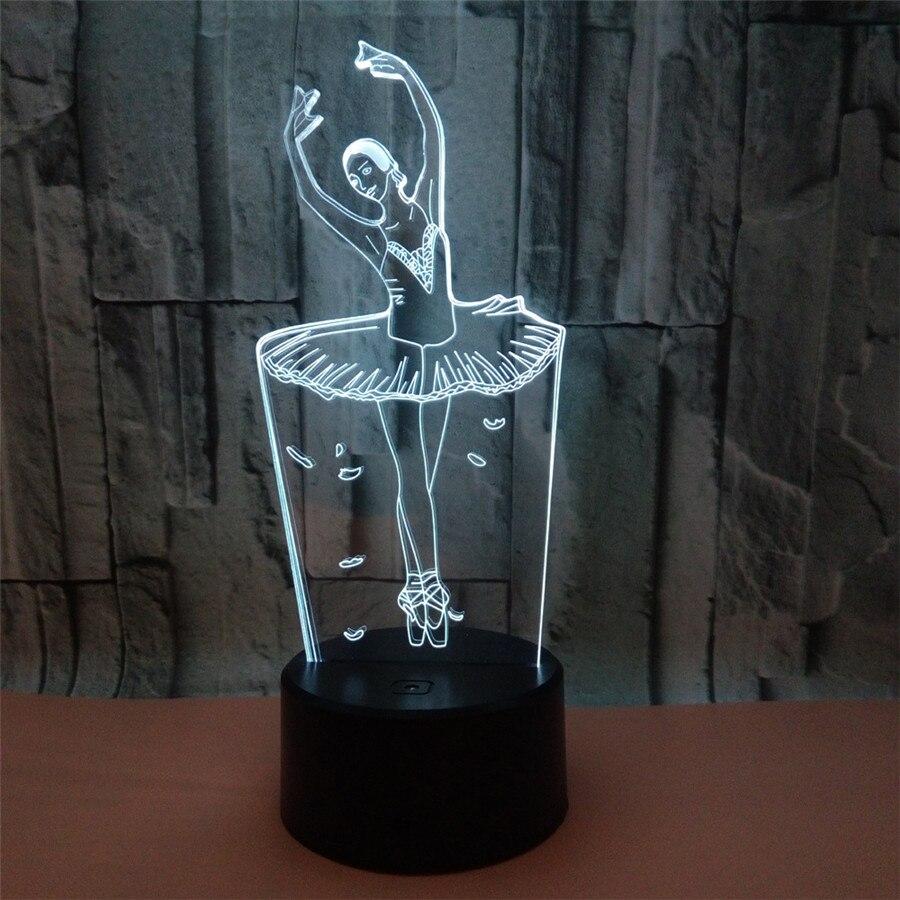 Lampe 3D Danseuse Veilleuse LED - Une décoration originale et unique pour votre maison