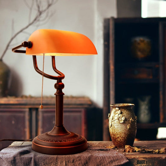 Lampe Bureau Vintage Orange Veilleuse - Idéale pour une décoration intérieure unique et originale