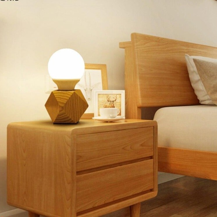 Lampe Veilleuse Bois Chevet - Idéale pour une chambre à coucher