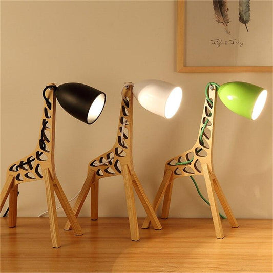 Lampe Chevet Bois Girafe - Une lampe de chevet en bois mignonne et unique pour votre chambre