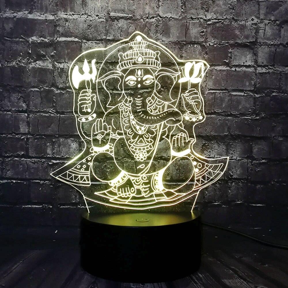 Lampe 3D Hindou Veilleuse - Une lampe décorative unique et originale pour votre maison