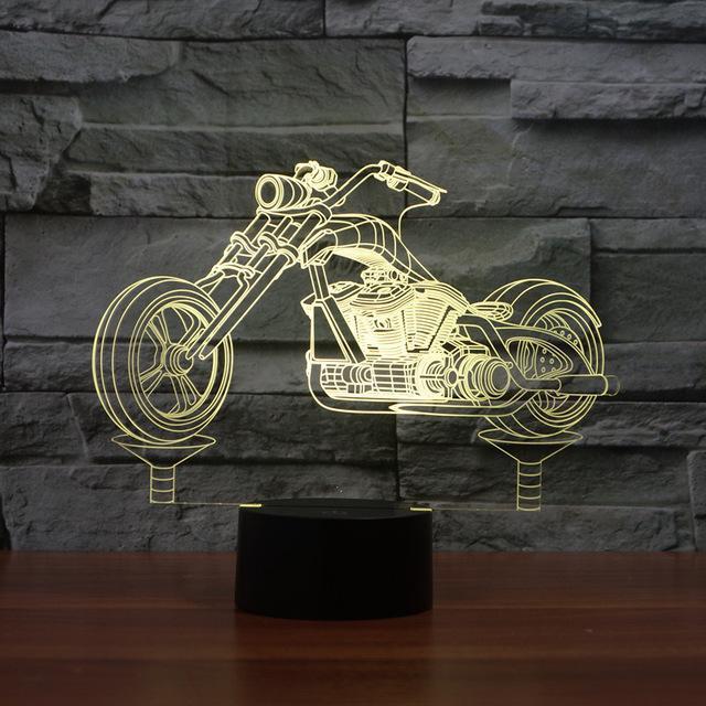 Lampe 3D Harley Veilleuse - Une veilleuse originale et unique pour votre chambre