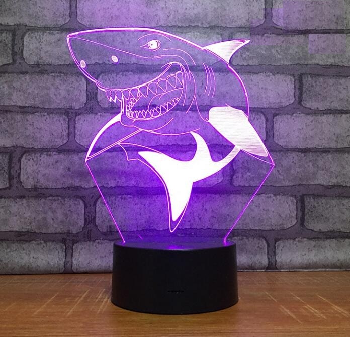 Lampe 3D Shark Veilleuse - Une veilleuse originale et amusante pour les enfants
