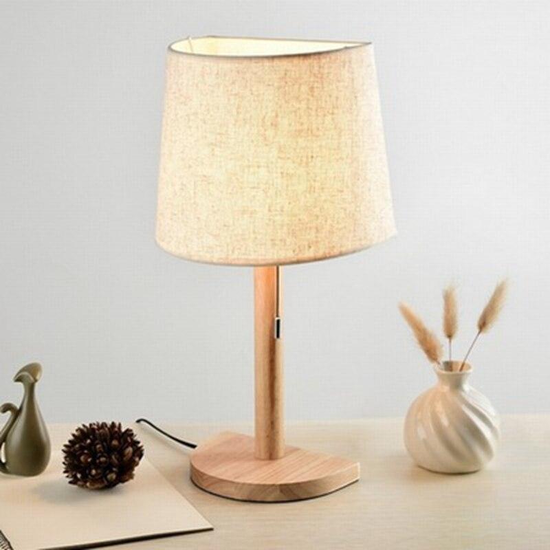 Lampe Chevet Bois Tissu - Une lampe de chevet en bois et en tissu pour une décoration intérieure unique et élégante