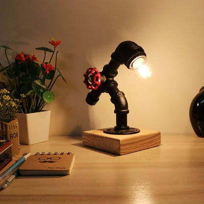 Lampe Veilleuse Industrielle Noir - Éclairage Décoratif pour Chambre à Coucher