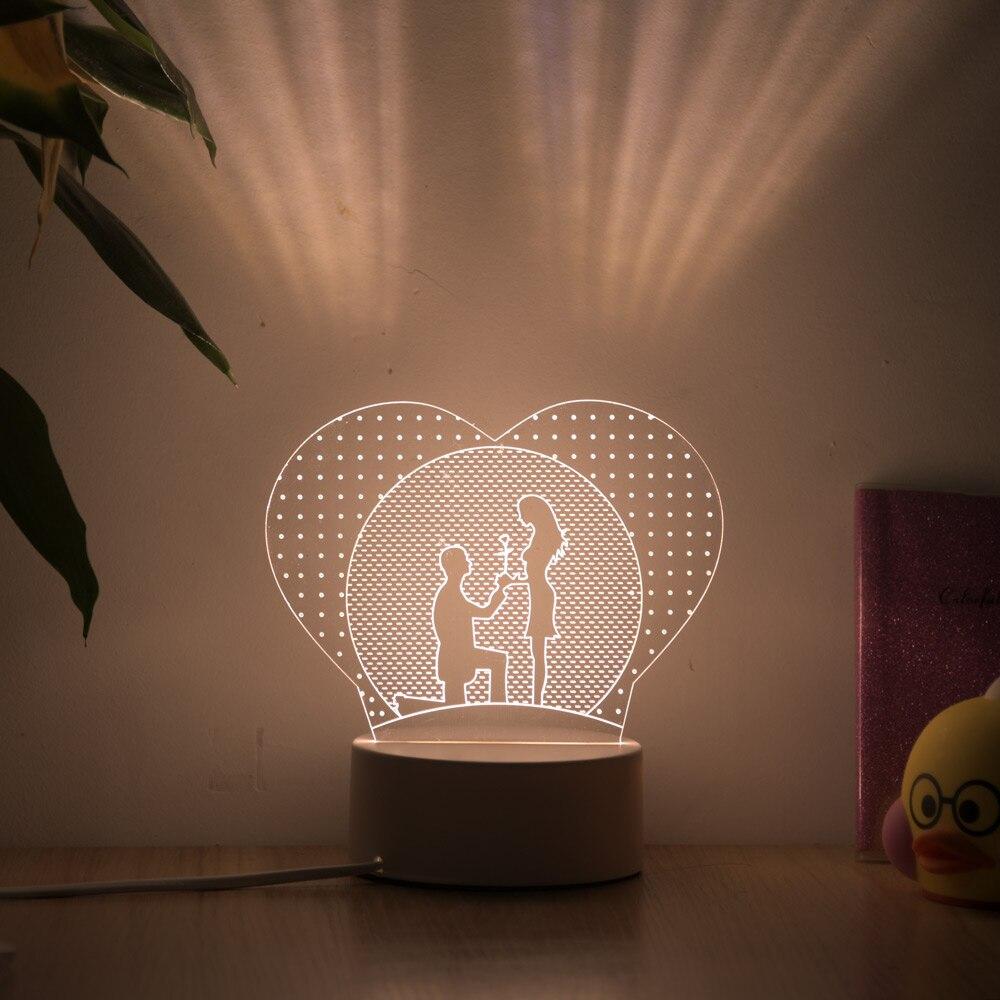 Lampe 3D Veilleuse pour Mariage - Décoration Intérieure Originale et Unique
